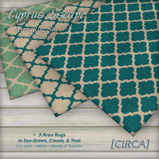 [CIRCA] Pkg - "Ocean Loft" - Bali Area Rug Set of 3