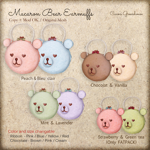 [CGH] Macaron Bear Bag -All colors- plus 2 bonus!
