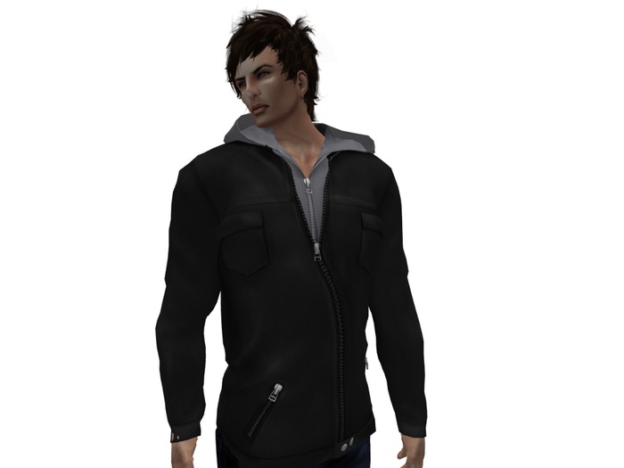 .::[SNL Design]::. Mesh Jacket with Hoody - Black