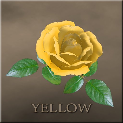 rose pin (yellow)
