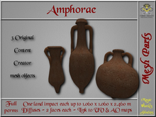 Amphorae - 1 LI each - 3 FULL PERMS Meshes