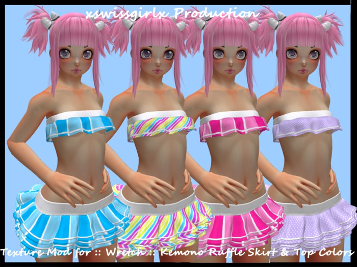 Texture Mod for :: Wretch :: Kemono Ruffle Skirt & Top Colors