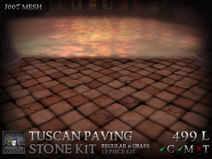 Stormwood: Mesh Paving Stone Kit - Tuscan