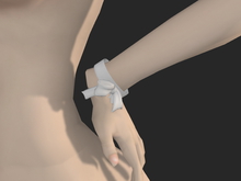 Tintable White Ribbon & Bow Bracelets