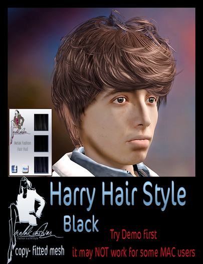 ::MF:: Harry Hair Style Black