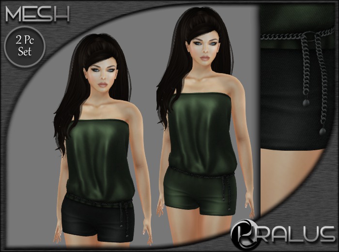 ::KRALUS:: Mesh : Romper : Green
