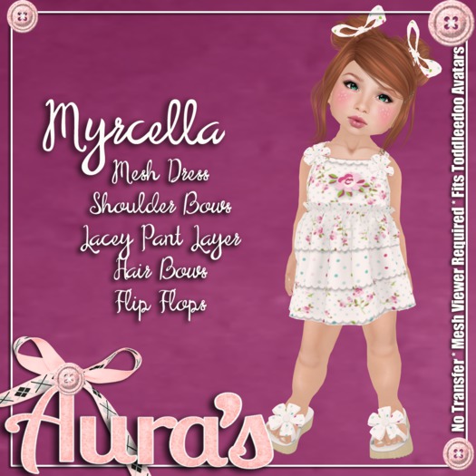 {Aura's} Myrcella in {White} For Toddleedoo Avatars