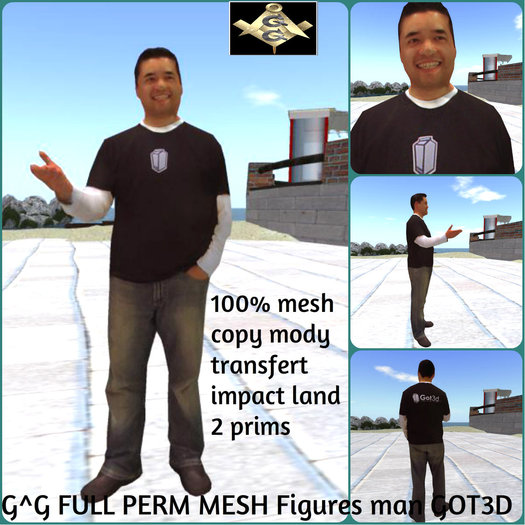 G^G FULL PERM MESH Figures man GOT3D