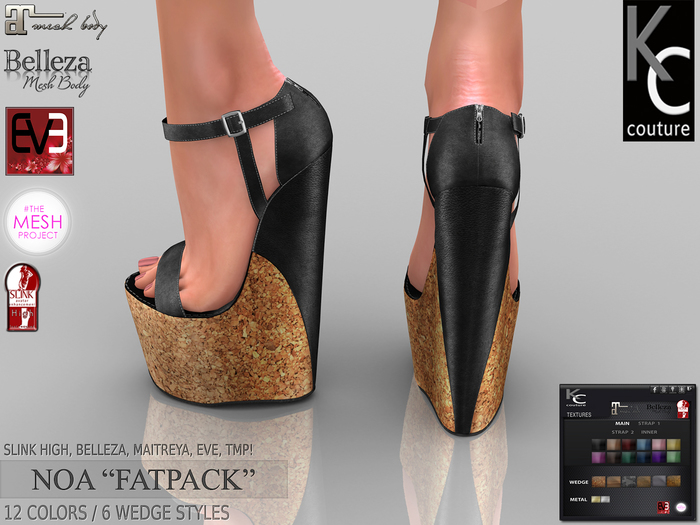 .:KC:. NOA Wedges - Slink, Maitreya, Belleza, EVE, TMP!
