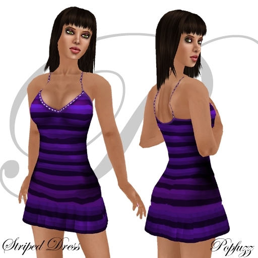 PopFuzz - Purple Striped Dress