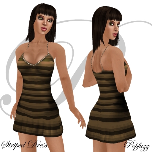 PopFuzz - Brown Striped Dress