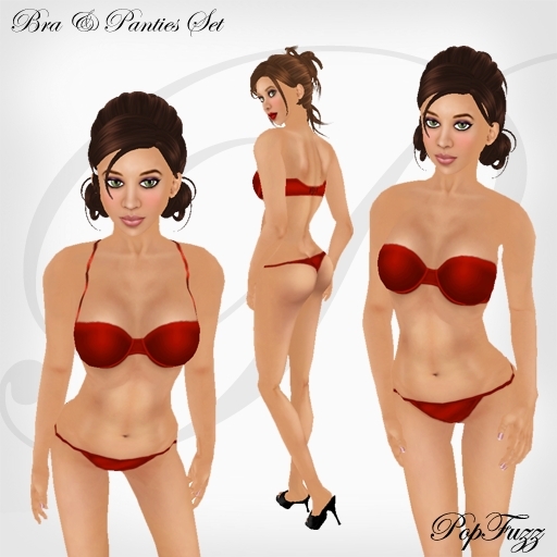PopFuzz - Red Bra & Panties Set