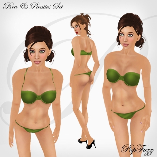 PopFuzz - Olive Bra & Panties Set