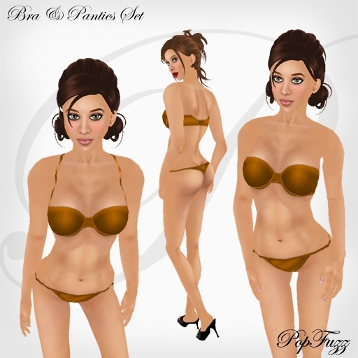 PopFuzz - Orange Bra & Panties Set