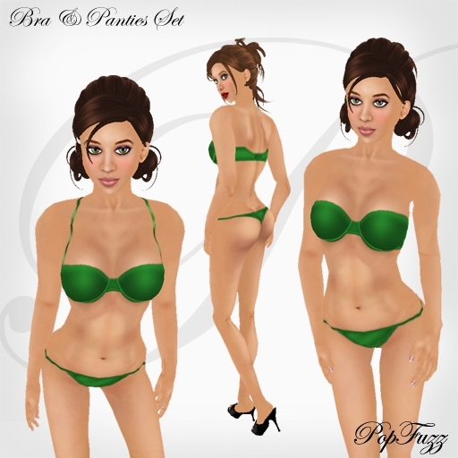 PopFuzz - Green Bra & Panties Set