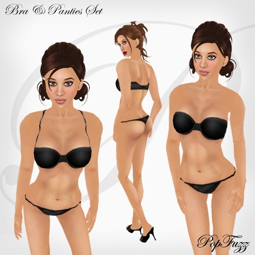 PopFuzz - Black Bra & Panties Set