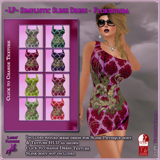 ~LP~ Simplistic Dress (Boxed) Texture Scripted Floribunda