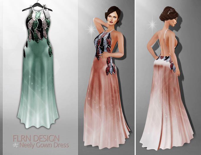 [FLRN] Neely Gown Dress Mint