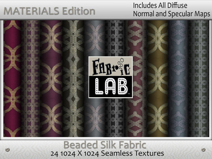 Materials Edition - Fabric Lab ME Beaded Silk Texture Collection ME Includes Normals and Specular Maps