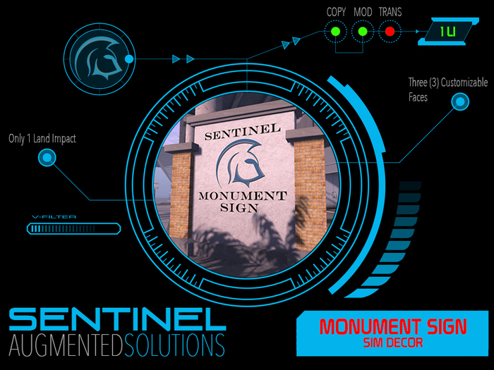 Mesh Monument Sign