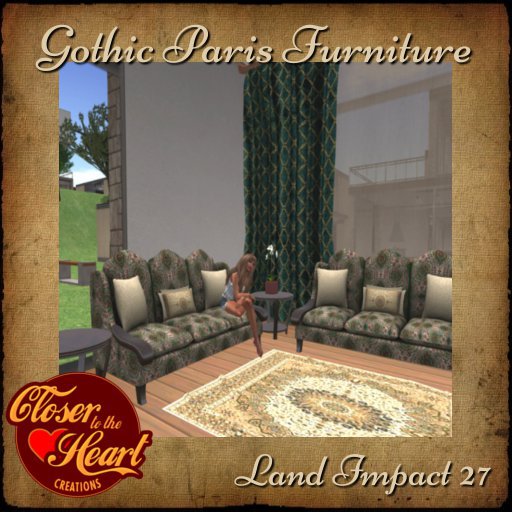 Gothic Paris Furniture Set BOXED