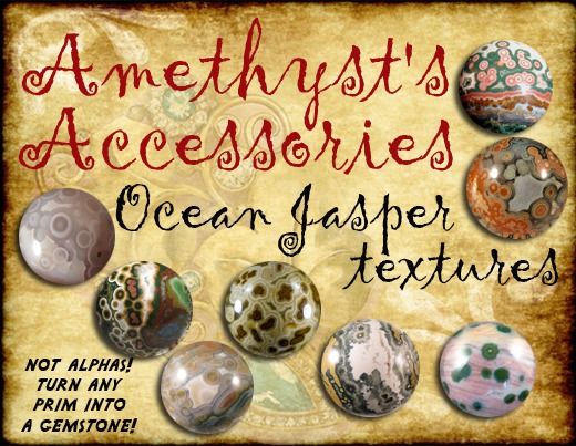 Ocean Jasper Gemstone Textures - Not Alphas!  