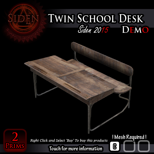 (Demo) Twin School Desk (Box)