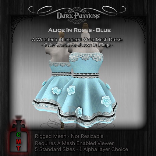 DEMO - Dark Passions - Alice in Roses (5 Standard Sizes)