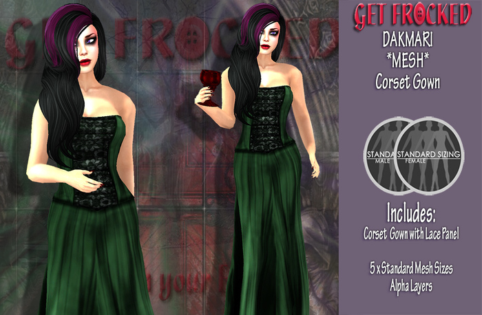 KRISTA *MESH* Evening Gown RED