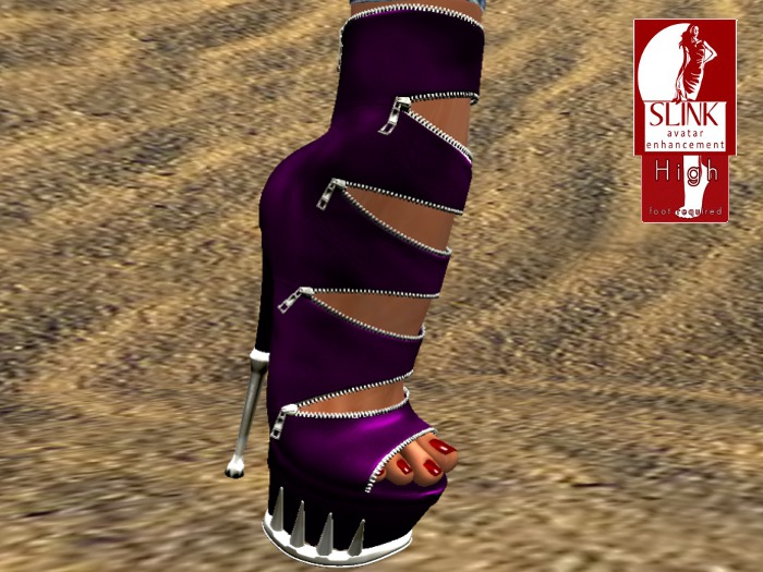 SP~Rigged "Zipped" Boots - Deep Purple