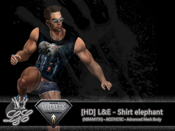 [HD] L&E - Shirt elephant - Fitted Mesh