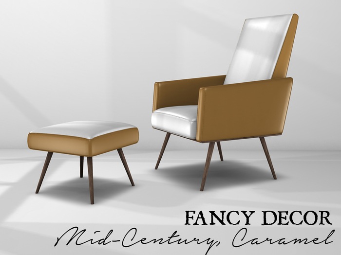 Fancy Decor: Mid-century Chair (caramel)