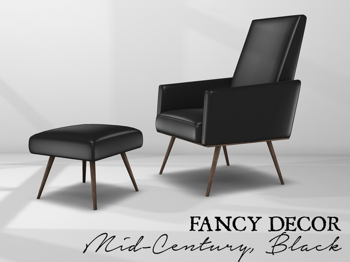 Fancy Decor: Mid-century Chair (black)