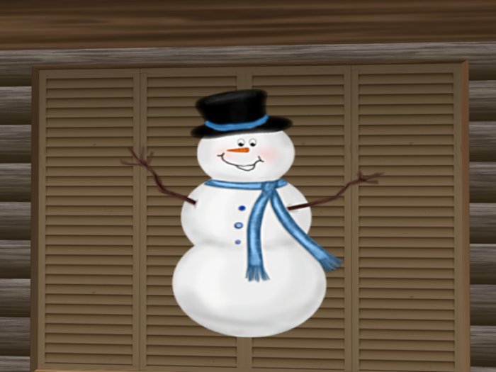 Blue Snowman