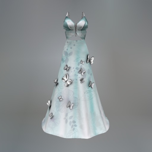 White Butterfly Bride Mesh Dress box