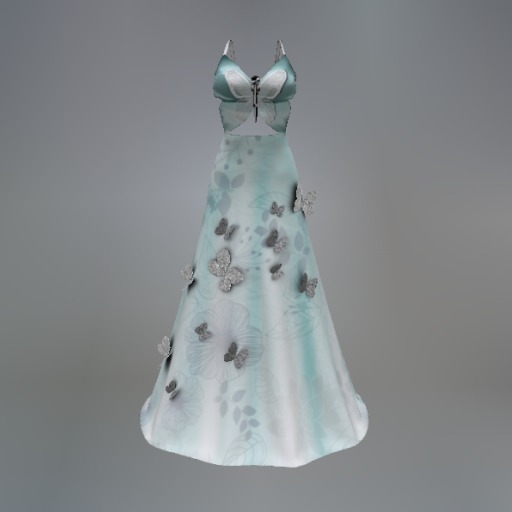 Silver Butterfly Bride Mesh Dress box