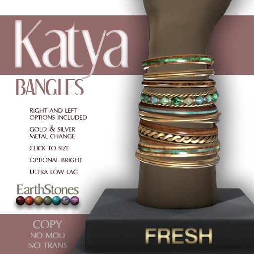 EarthStones Katya Bangles - Fresh (wear)