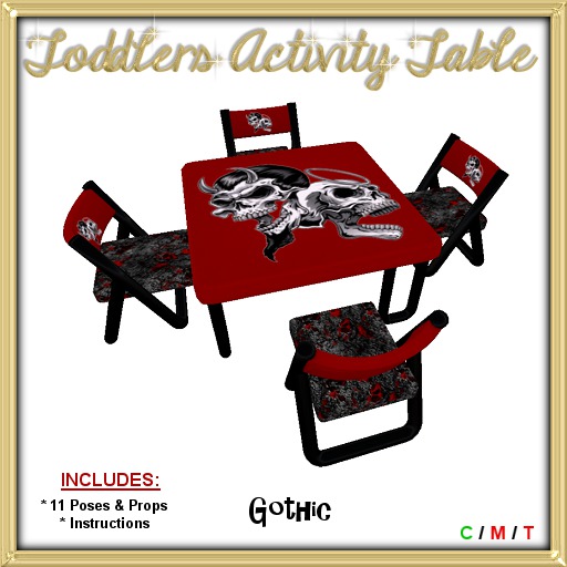 Toddlers Activity Table - Goth