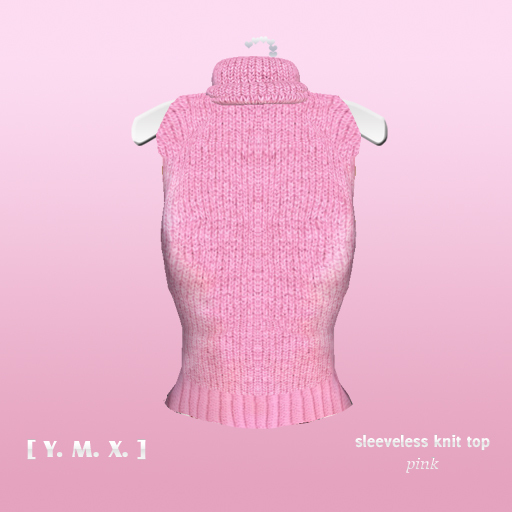 [Y.M.X.] sleeveless knit top pink