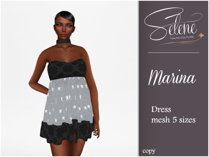 [Selene Creations] Marina noir/gris etoiles