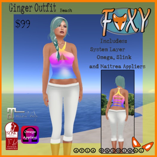 *Foxy - Ginger Outfit - Retro Purple V2*