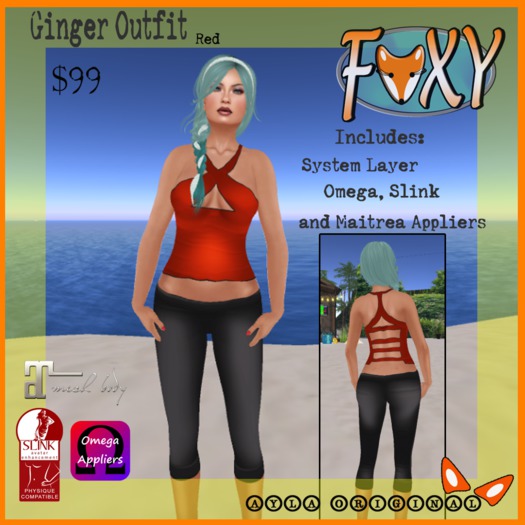 *Foxy - Ginger Outfit - Retro Purple V2*