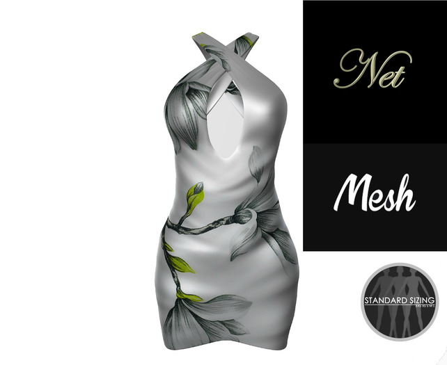 ::Net::Lola Mini Dress Mesh White Flower