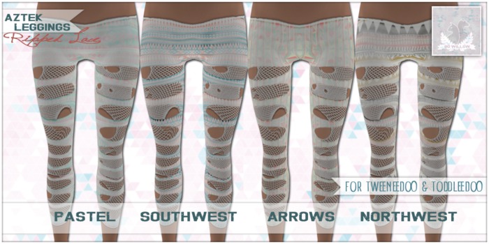 :BoWillow: Hipster Leggings - Aztek - Ripped Lace