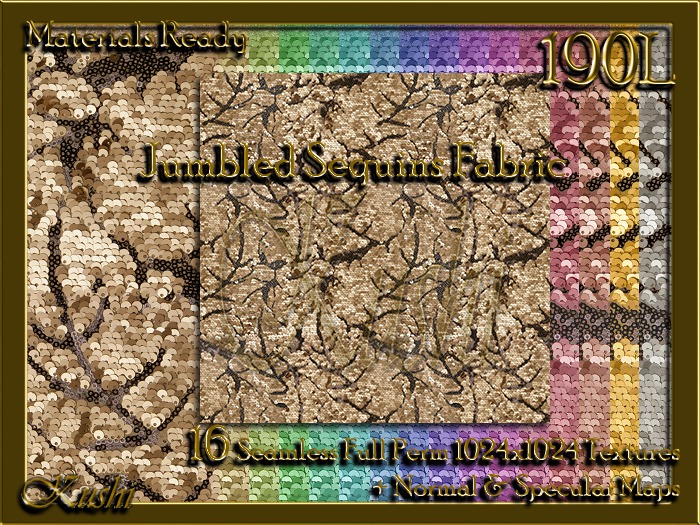 Jumbled Sequins Fabric Seamless Textures Materials Ready Full Perms 1024x1024