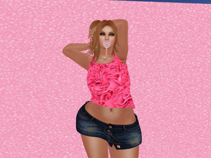 **AC* Beautiful Rose Mesh Top **BOXED**