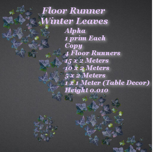 Second Life Marketplace - Floor Runner Leaf Winter