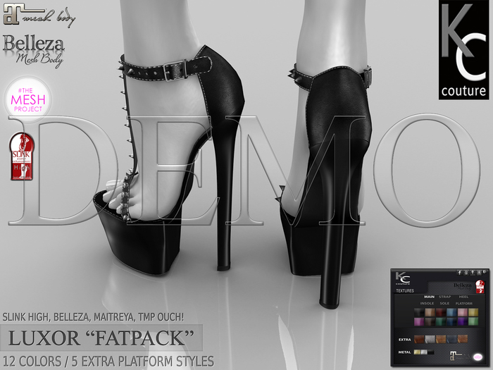 *DEMO* .:KC:. LUXOR HEELS - SLINK HIGH, MAITREYA, BELLEZA, TMP!