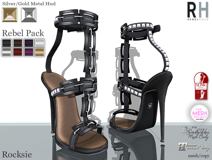 !Rebel Hope - Rocksie Mesh Heels Rebel Pack