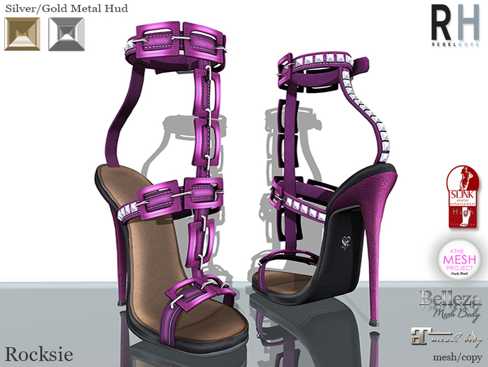 !Rebel Hope - Rocksie Mesh Heels Hot Pink